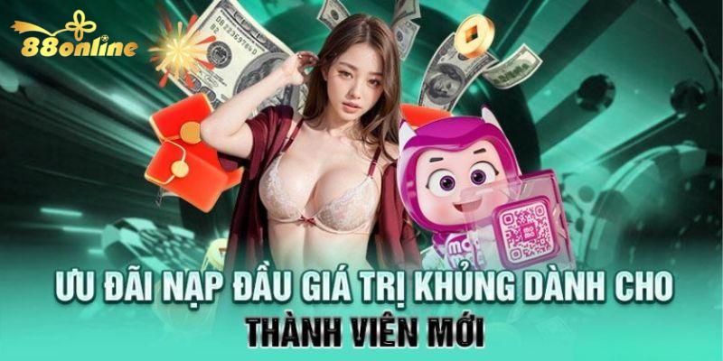 Hoàn ngay 100% thẻ nạp đầu tiên đối với tân binh