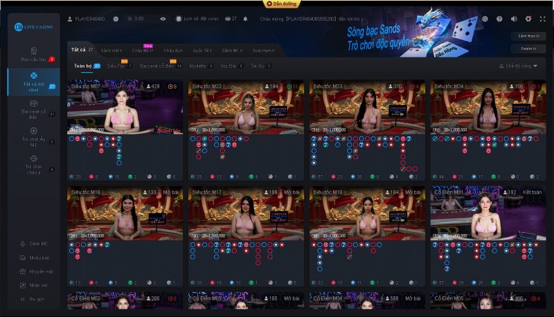 Bộ sưu tập game live casino 88online chất lượng